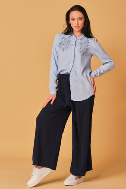 Large Wide Navy Pants