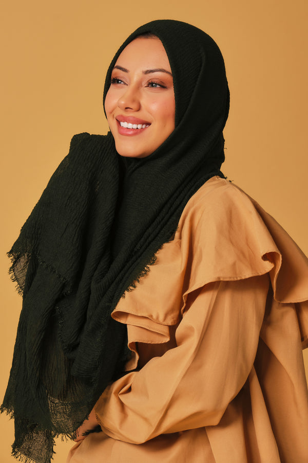 Vert Bouteille Cotton Hijab