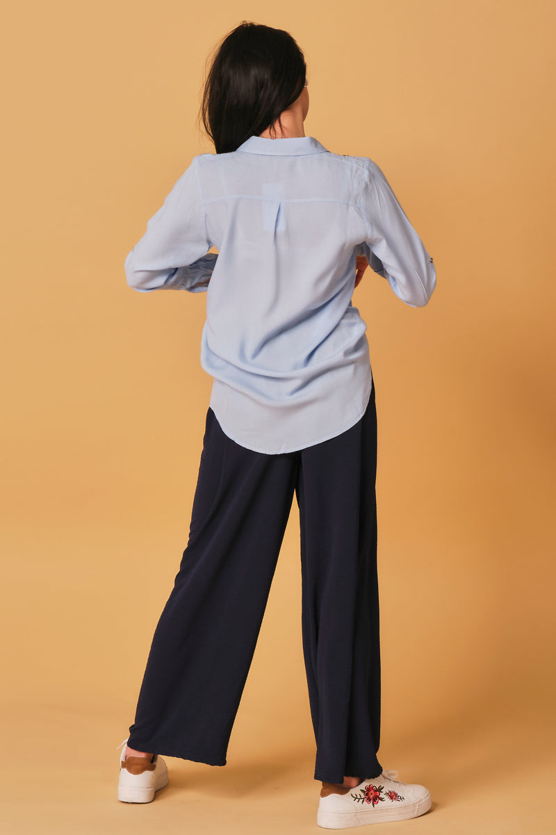 Large Wide Navy Pants