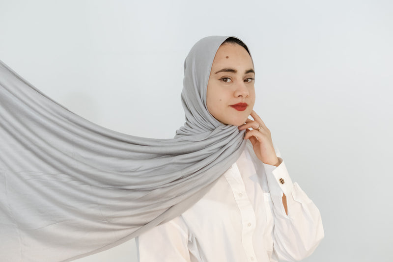 Grey Jersey Hijab