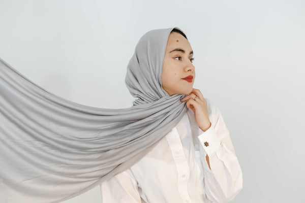 Grey Jersey Hijab