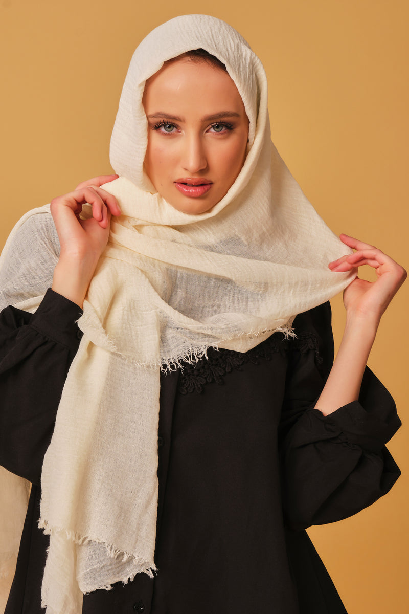 Creme Cotton Hijab