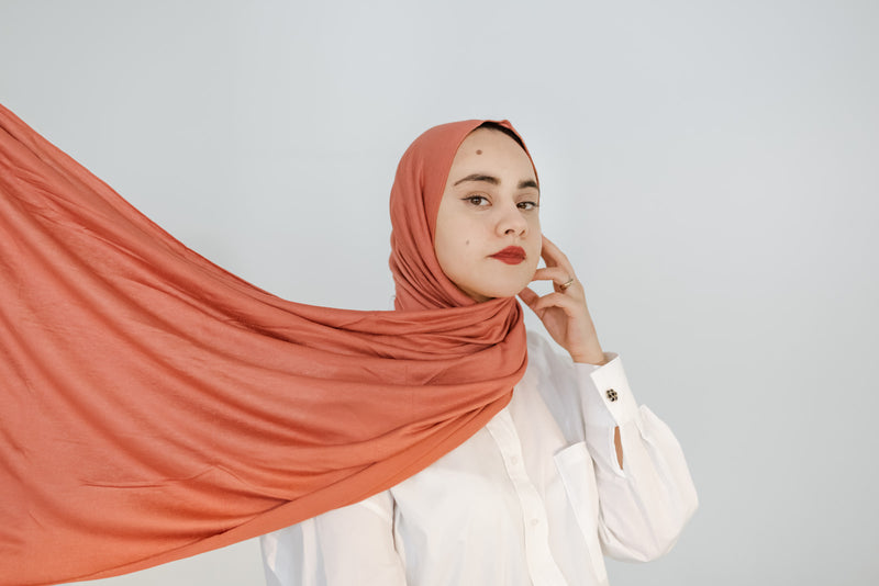 Rosé jersey hijab